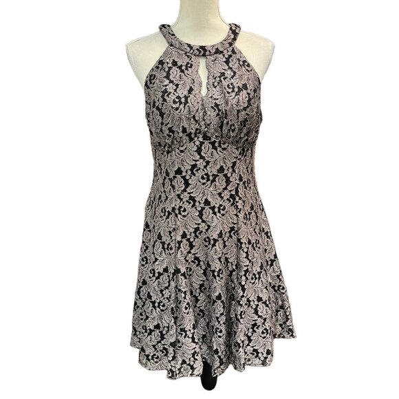 R&M Richards Dresses & Skirts - R & M Richard Dress Womens 12 Black Metallic Lace Aline Midi Strapless Event